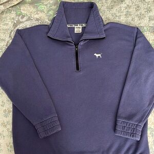 PINK VICTORIA’S SECRET SWEATSHIRT-Relaxed fit sweatshirt in slate blue Size Med